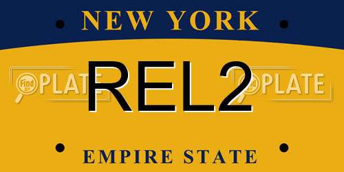 REL2 New York License Plate