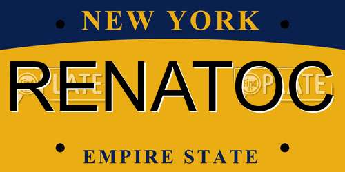 RENATOC New York License Plate
