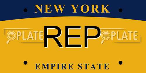 REP New York License Plate