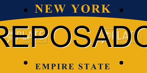 REPOSADO New York License Plate