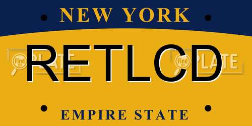 RETLCD New York License Plate