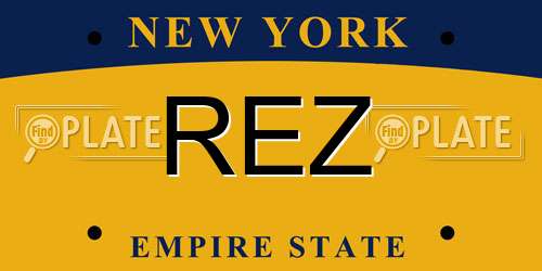 REZ New York License Plate