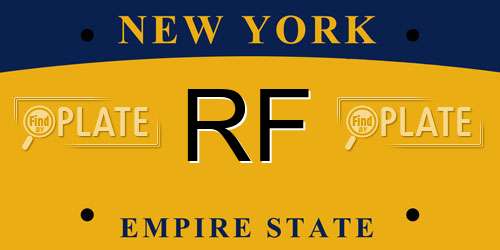 RF New York License Plate