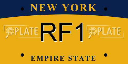 RF1 New York License Plate