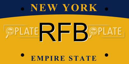 RFB New York License Plate