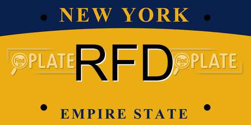 RFD New York License Plate