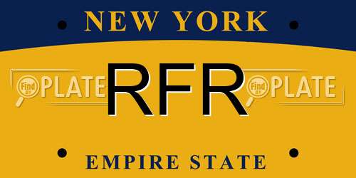 RFR New York License Plate