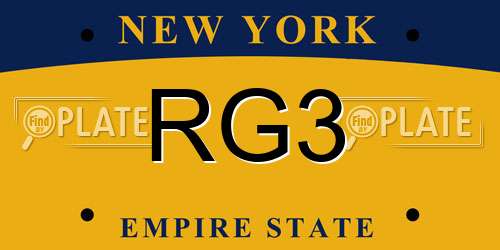 RG3 New York License Plate