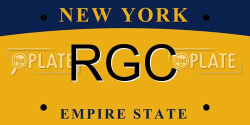 RGC New York License Plate