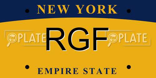 RGF New York License Plate