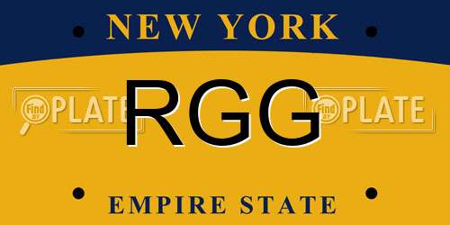 RGG New York License Plate