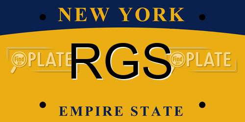 RGS New York License Plate