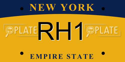 RH1 New York License Plate