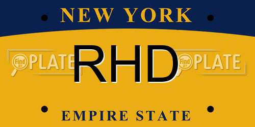 RHD New York License Plate