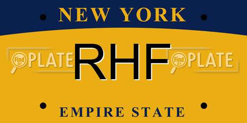 RHF New York License Plate