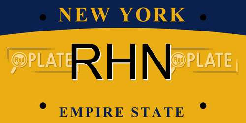 RHN New York License Plate