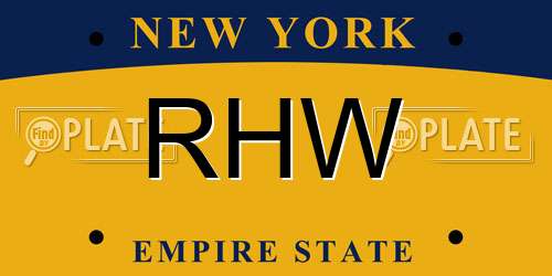 RHW New York License Plate