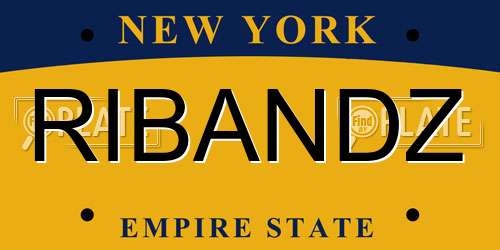 RIBANDZ New York License Plate