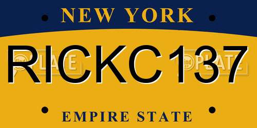 RICKC137 New York License Plate