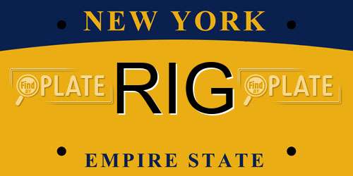 RIG New York License Plate