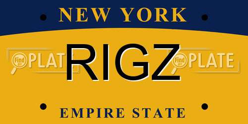 RIGZ New York License Plate
