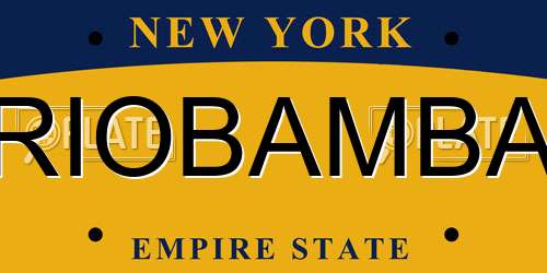 RIOBAMBA New York License Plate