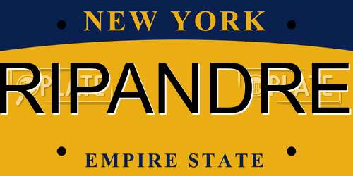 RIPANDRE New York License Plate