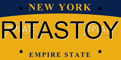 RITASTOY New York License Plate
