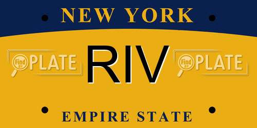 RIV New York License Plate