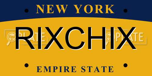 RIXCHIX New York License Plate