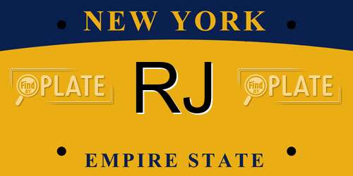 RJ New York License Plate