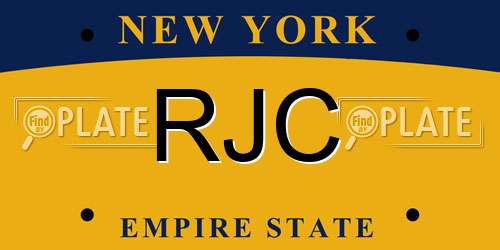 RJC New York License Plate