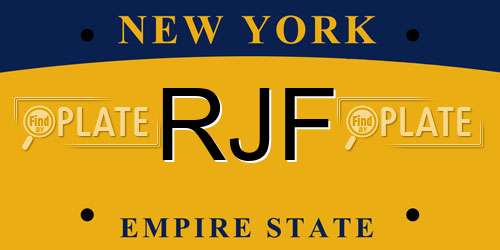 RJF New York License Plate