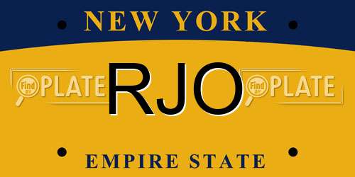 RJO New York License Plate