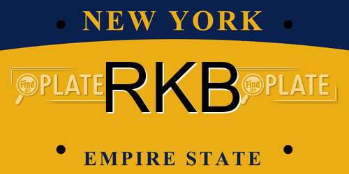 RKB New York License Plate