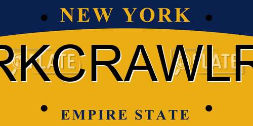 RKCRAWLR New York License Plate