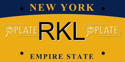 RKL New York License Plate
