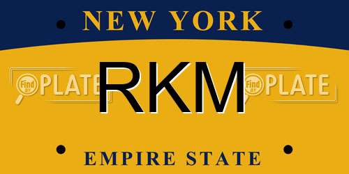 RKM New York License Plate