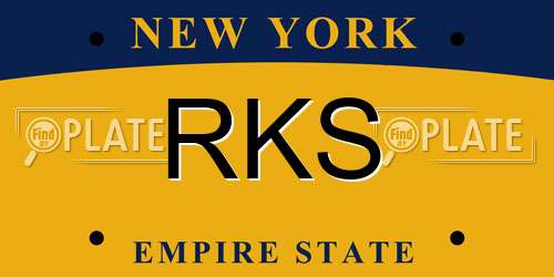 RKS New York License Plate