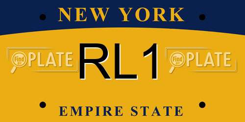 RL1 New York License Plate