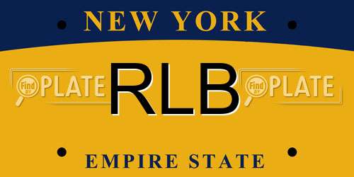 RLB New York License Plate