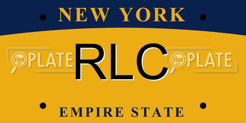 RLC New York License Plate