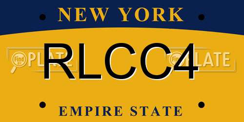 RLCC4 New York License Plate