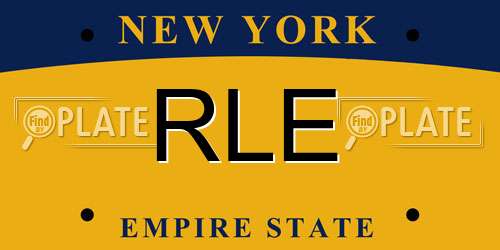 RLE New York License Plate