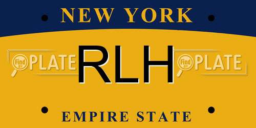 RLH New York License Plate