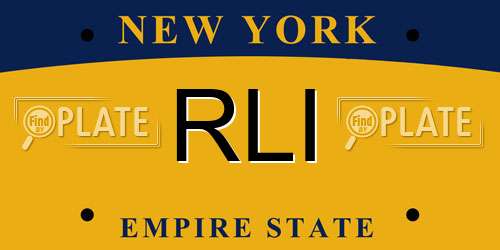 RLI New York License Plate
