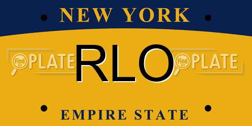 RLO New York License Plate