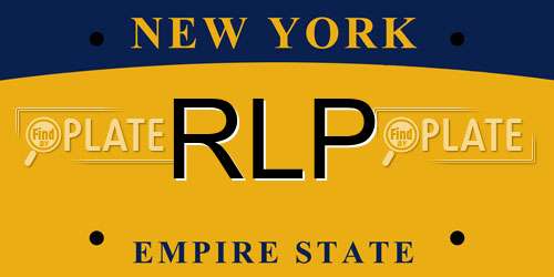 RLP New York License Plate