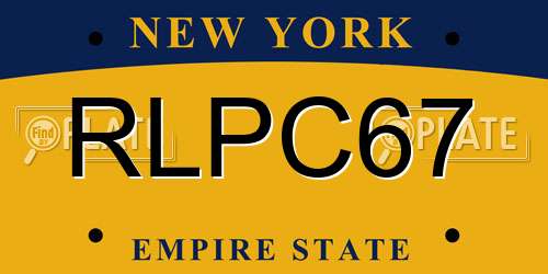 RLPC67 New York License Plate