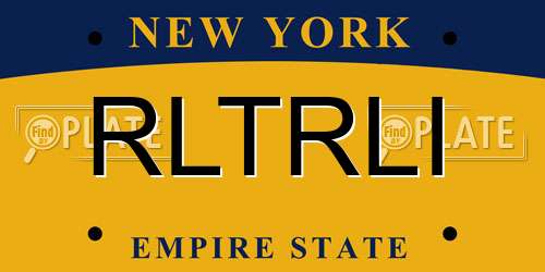 RLTRLI New York License Plate